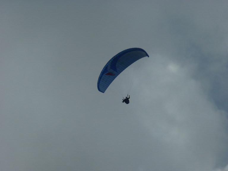 Paragliding alone